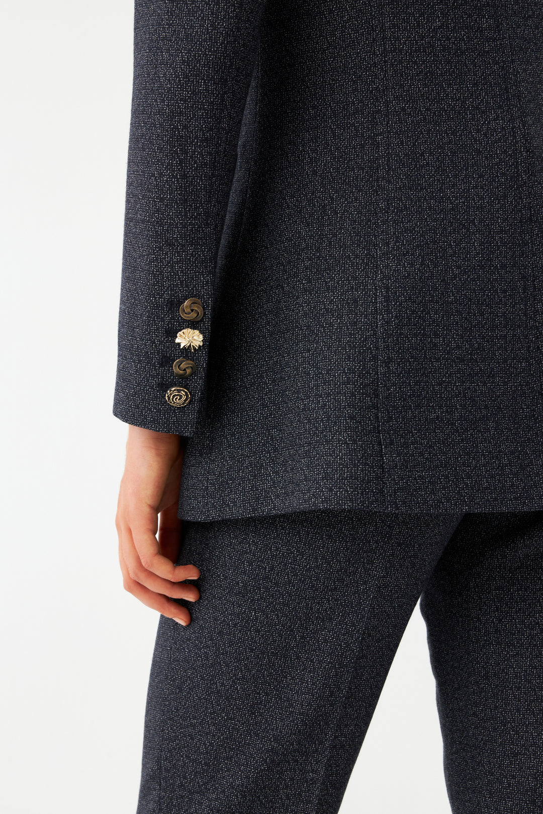 Lacivert Kadın Blazer Ceket – Düz Kesim Şık Takım Ceket