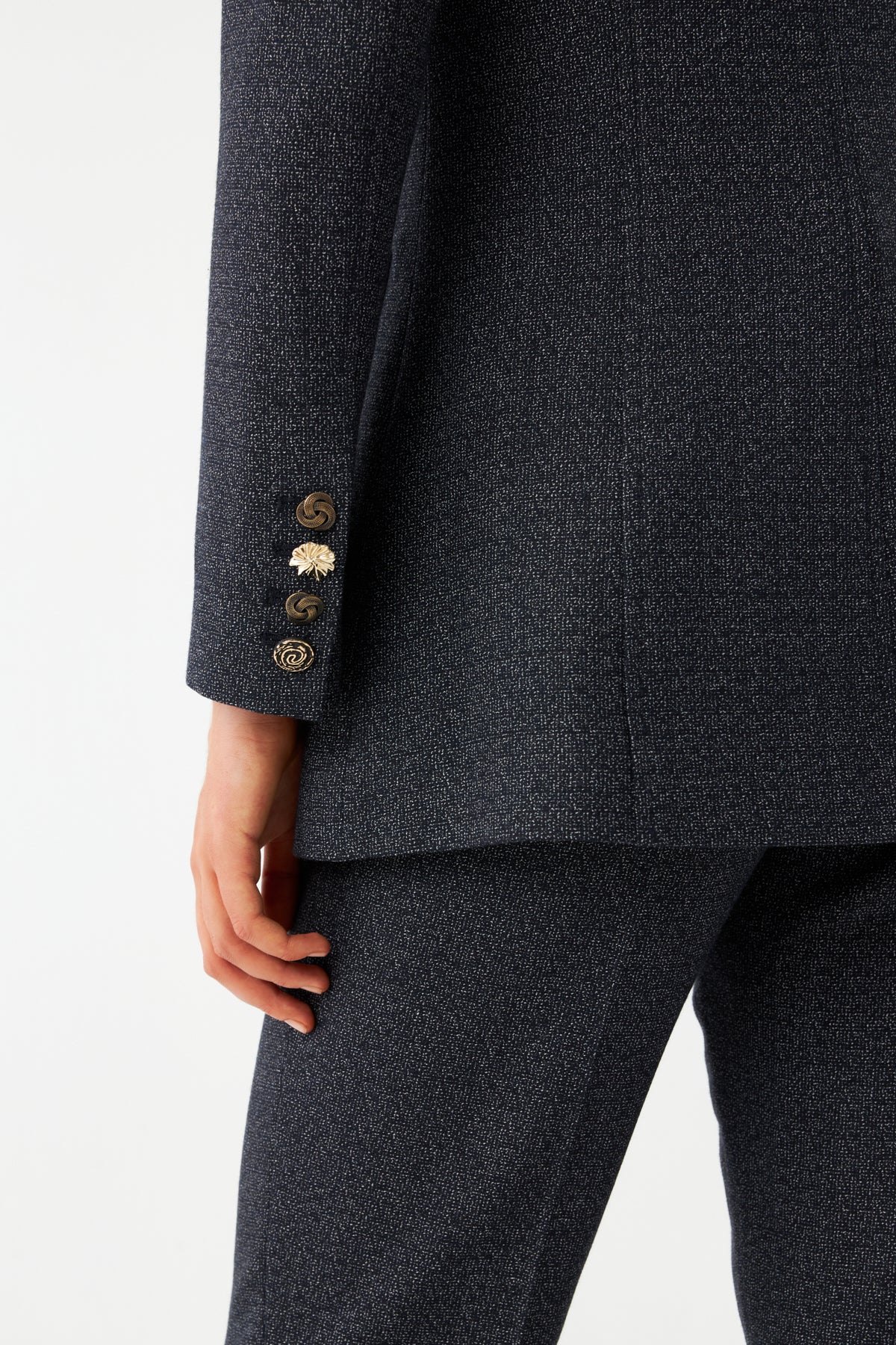 Lacivert Kadın Blazer Ceket – Düz Kesim Şık Takım Ceket