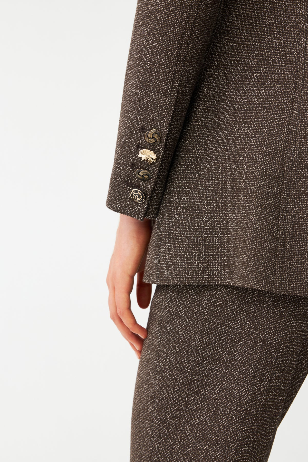 Kahverengi Kadın Blazer Ceket – Düz Kesim Şık Takım Ceket