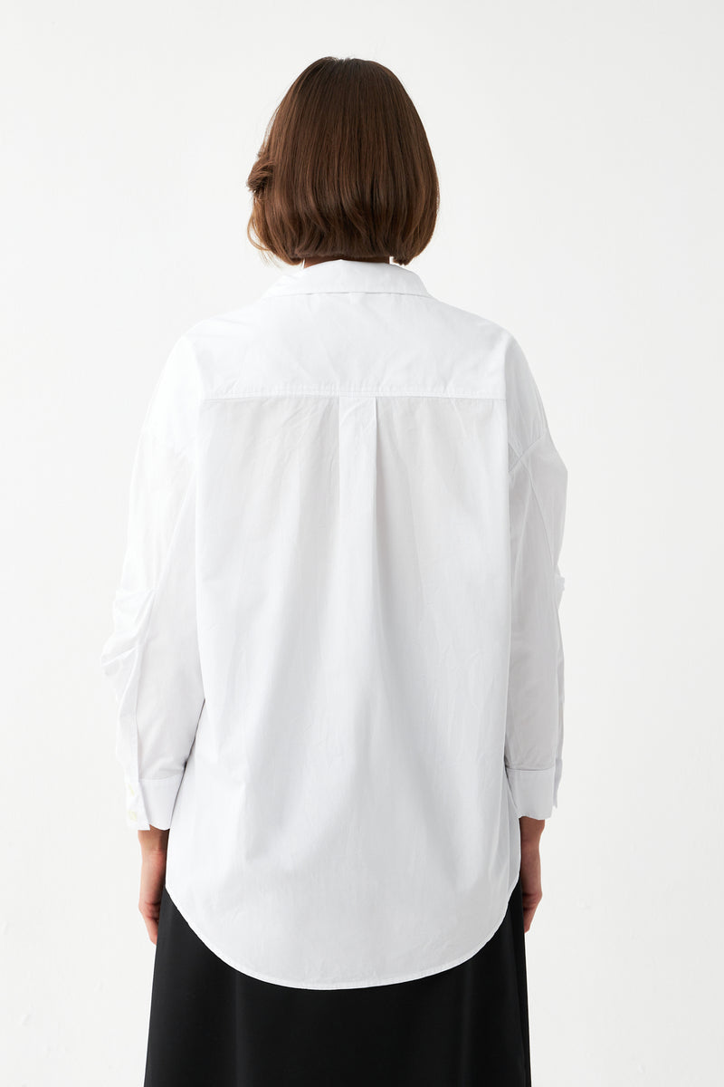 Kadın Ekru Oversize Gömlek