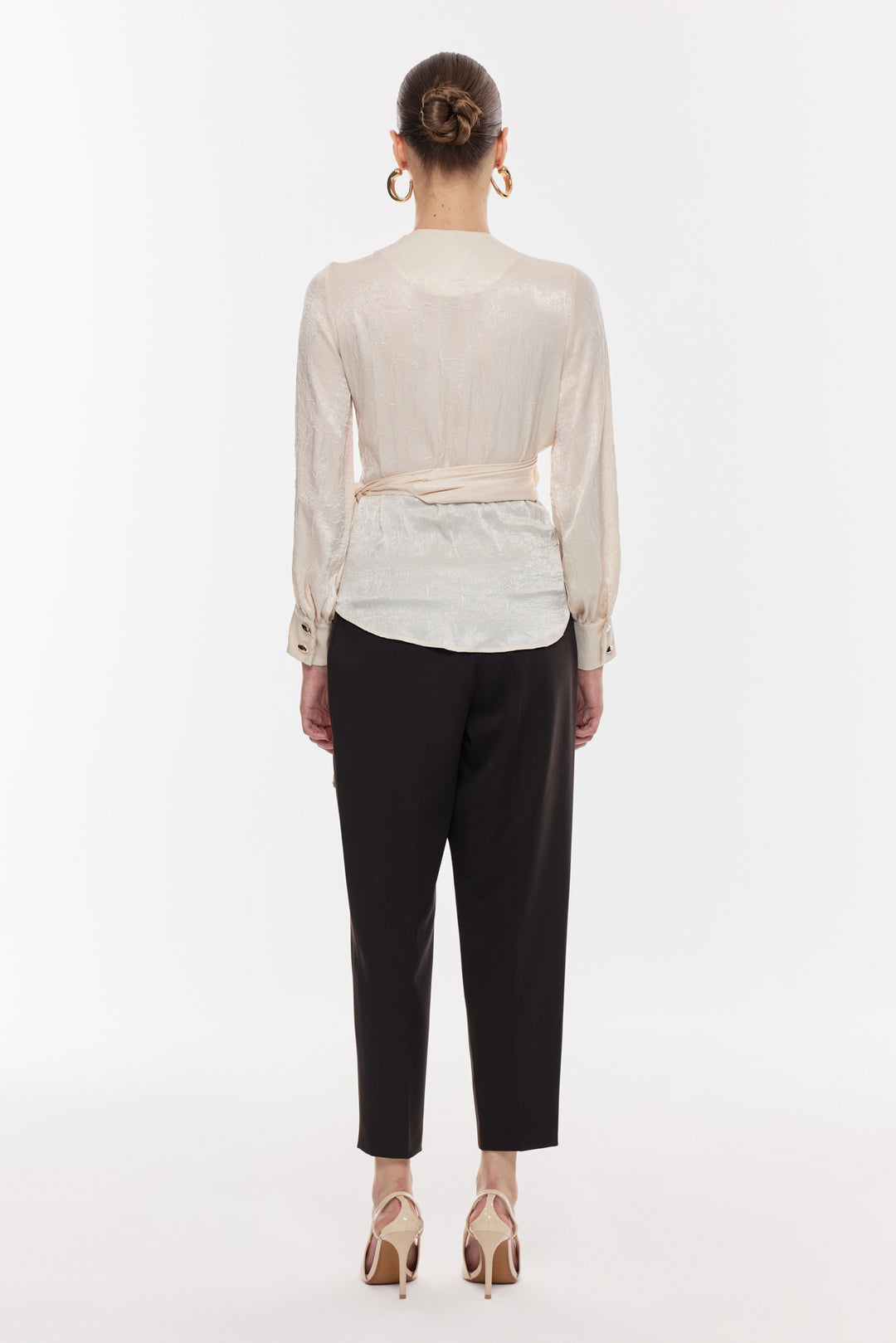 Kuşak Bağlamalı Kruvaze Bluz