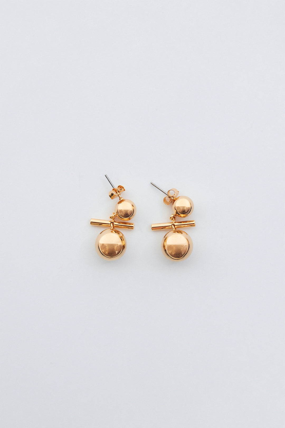 Gold Yuvarlak Sallantılı Küpe