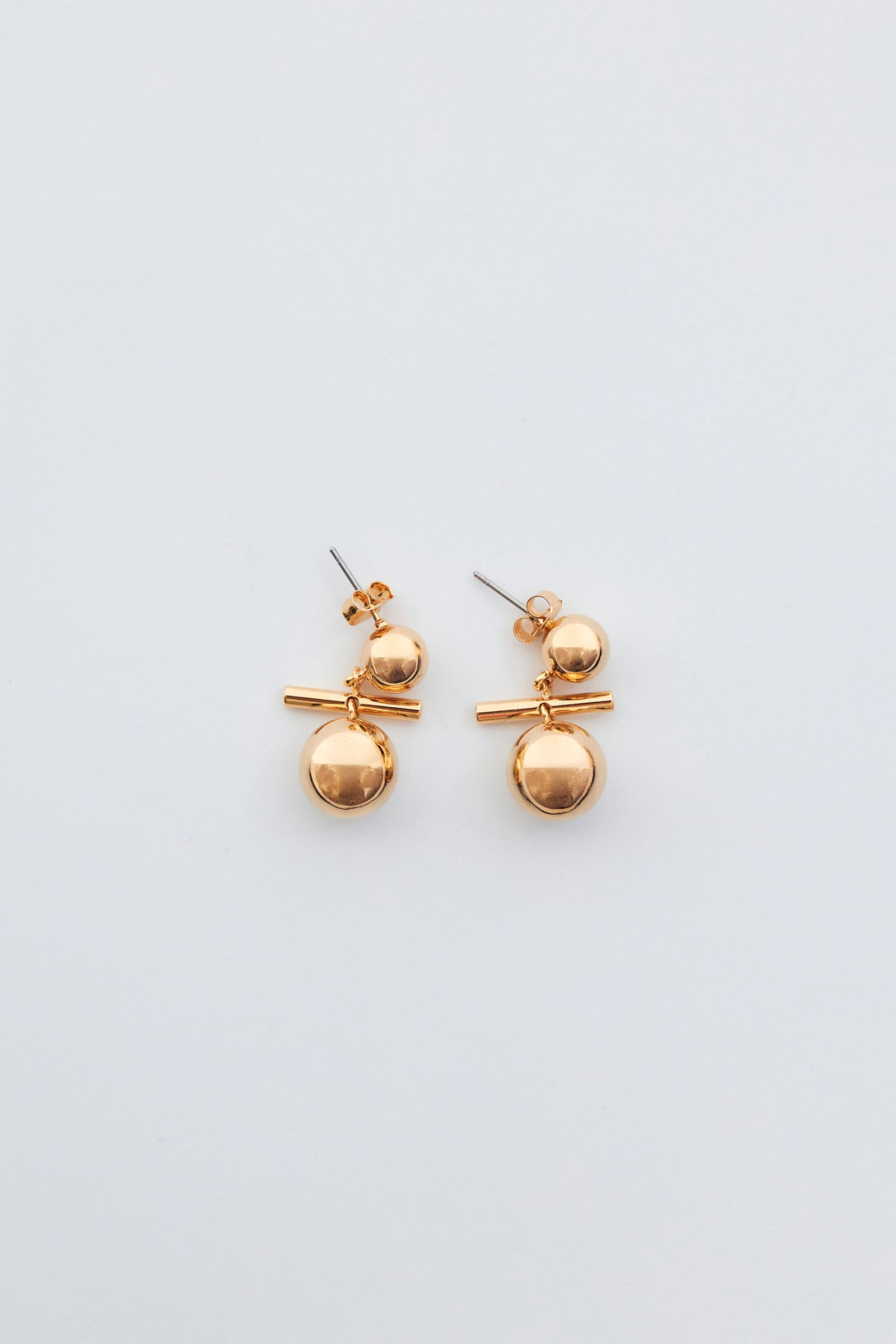 Gold Yuvarlak Sallantılı Küpe