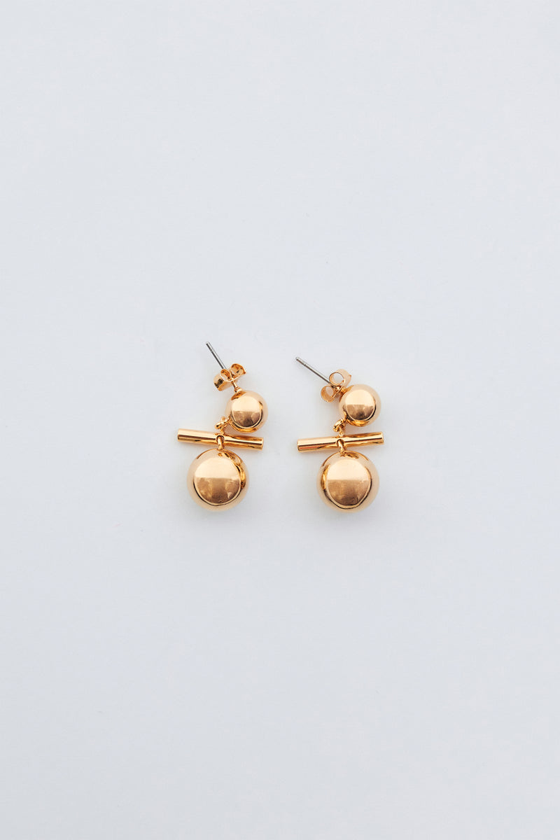Gold Yuvarlak Sallantılı Küpe