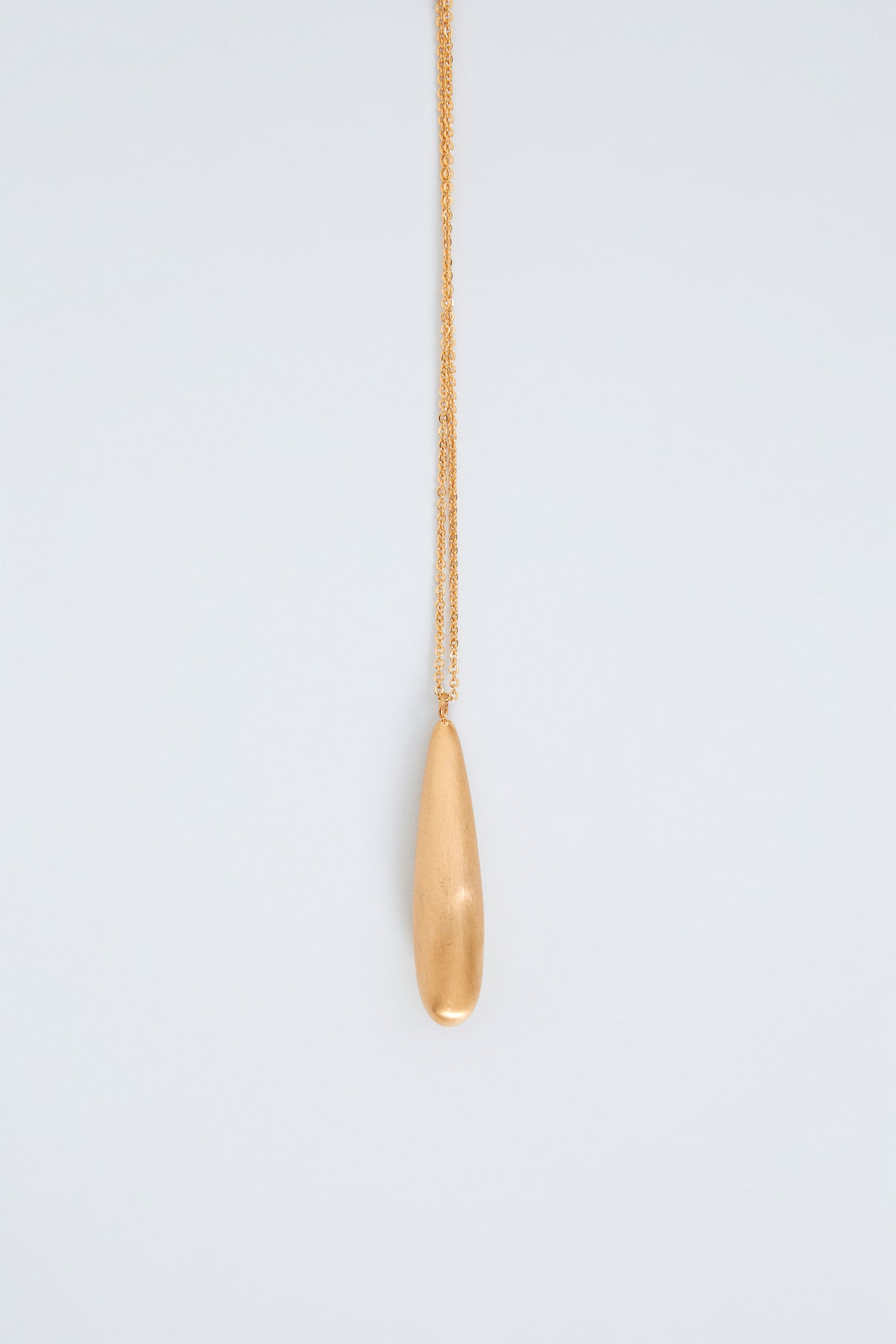 Gold Damla Formlu Kolye