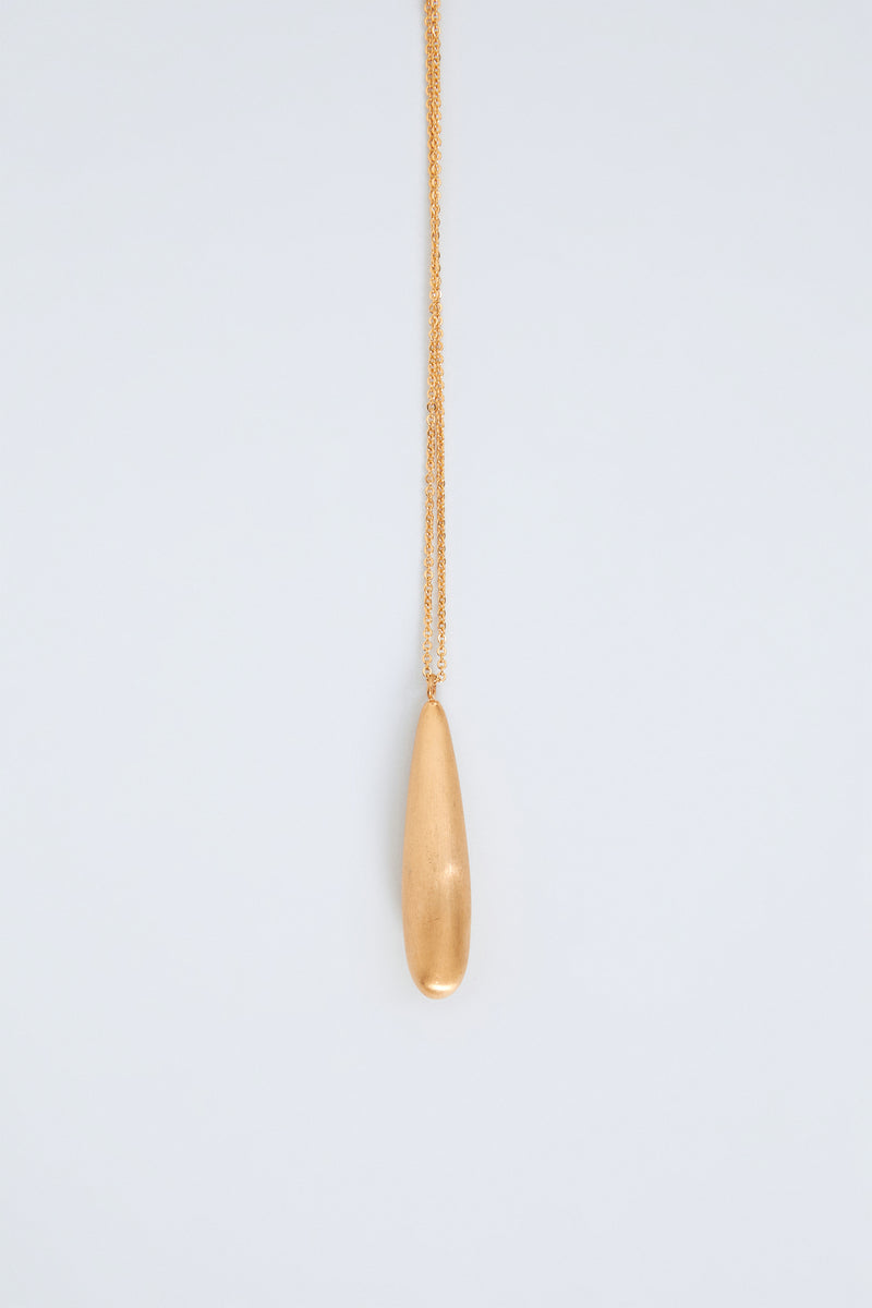 Gold Damla Formlu Kolye