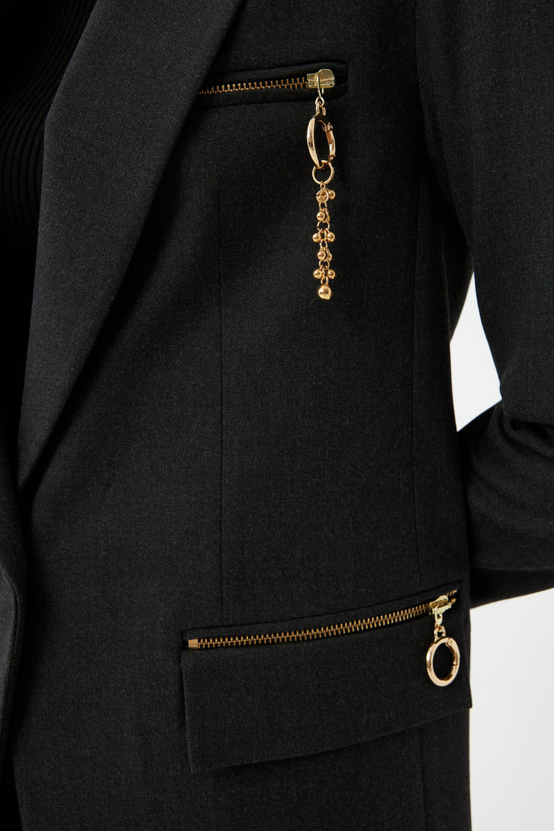 Oversize Uzun Kollu Ceket ANTRASİT