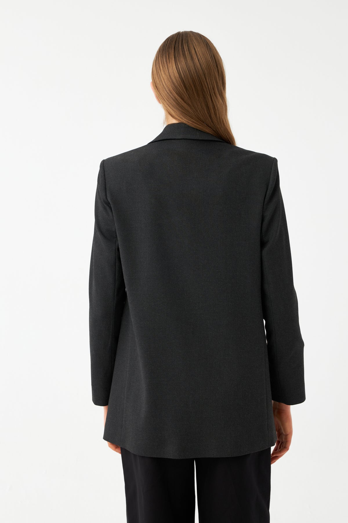 Oversize Uzun Kollu Ceket ANTRASİT