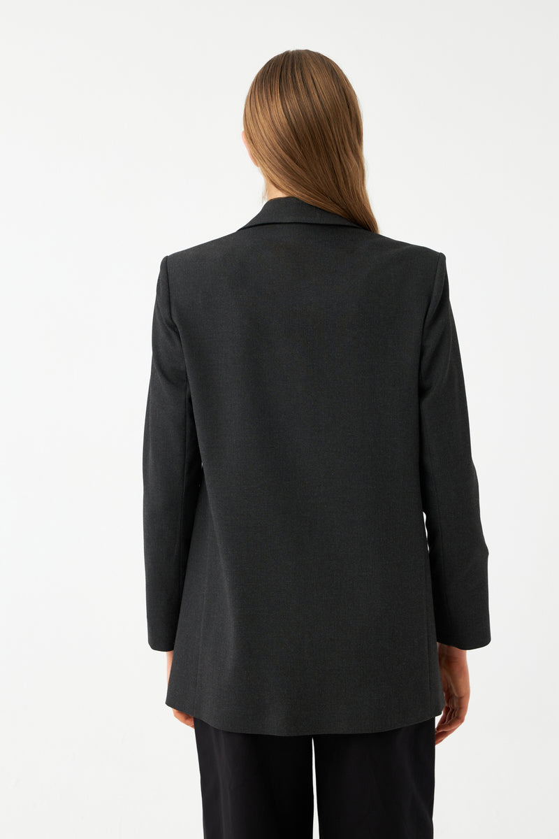 Oversize Uzun Kollu Ceket ANTRASİT