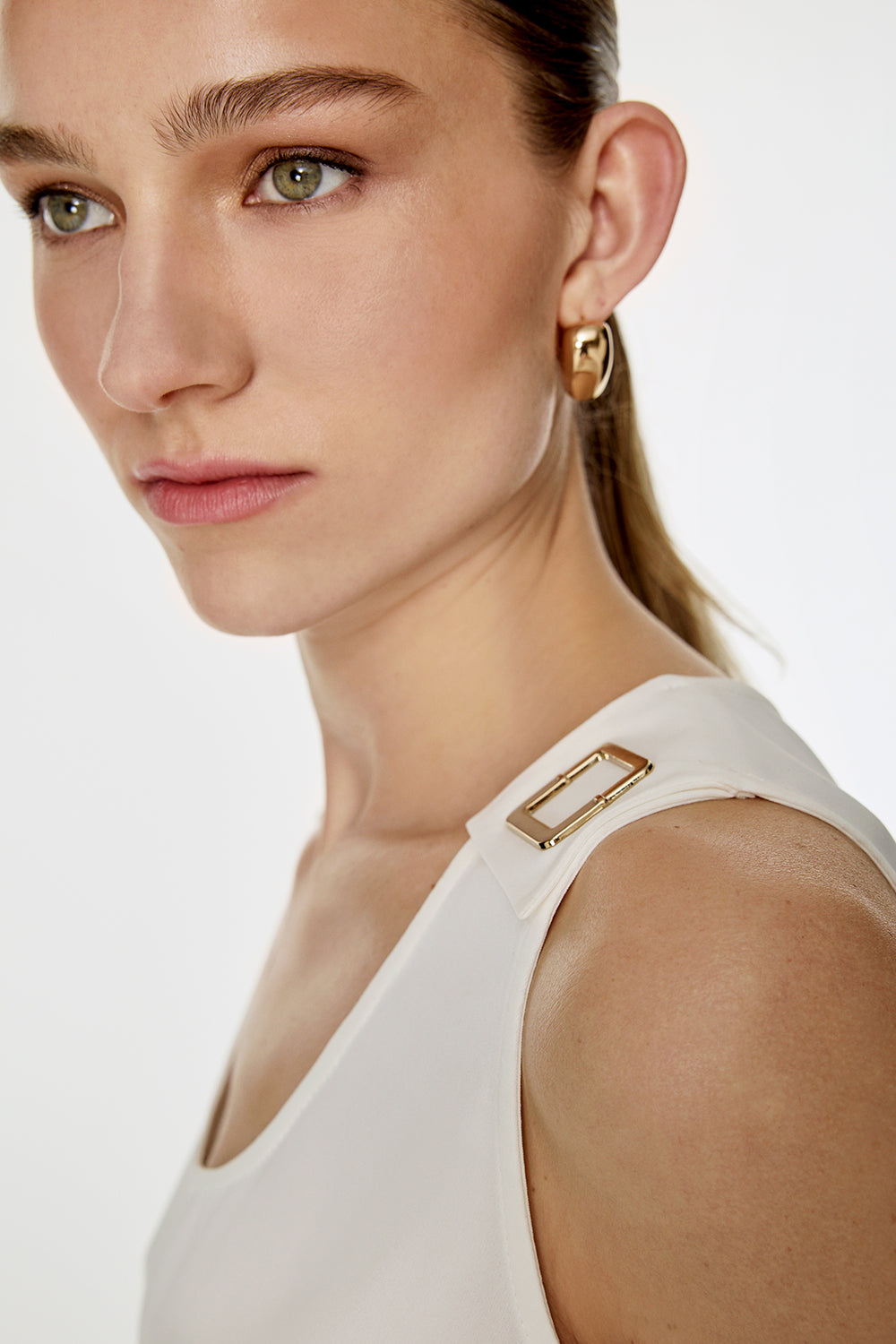 Omuz Aksesuarlı Atlet EKRU