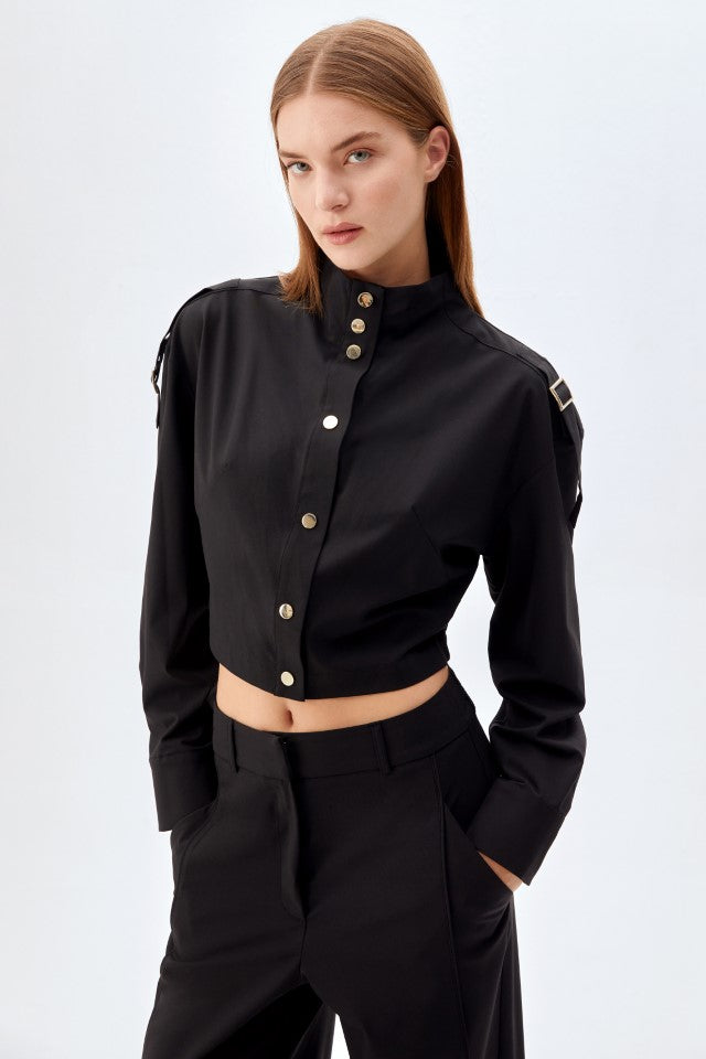 Bomber Ceket, Palazzo Pantolon Takım SİYAH