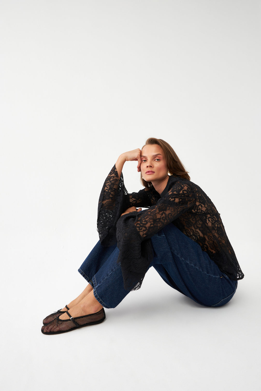 Dantelli Şifon Bluz