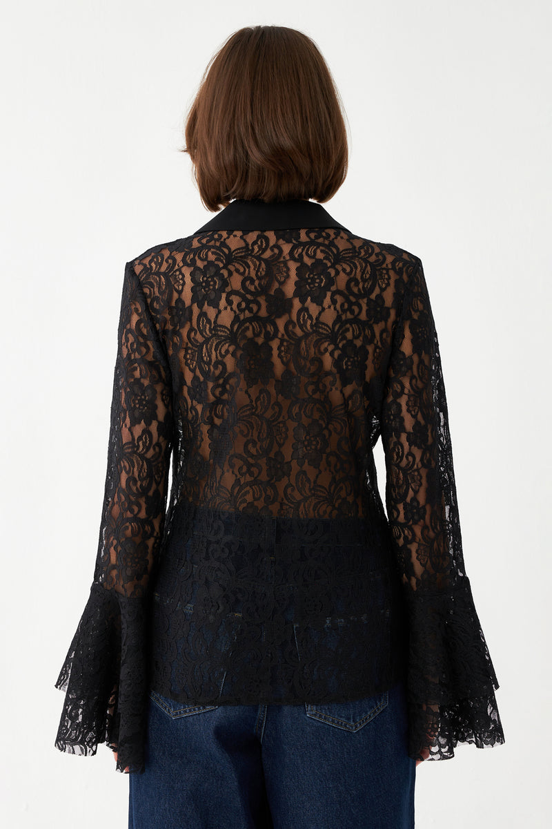 Dantelli Şifon Bluz