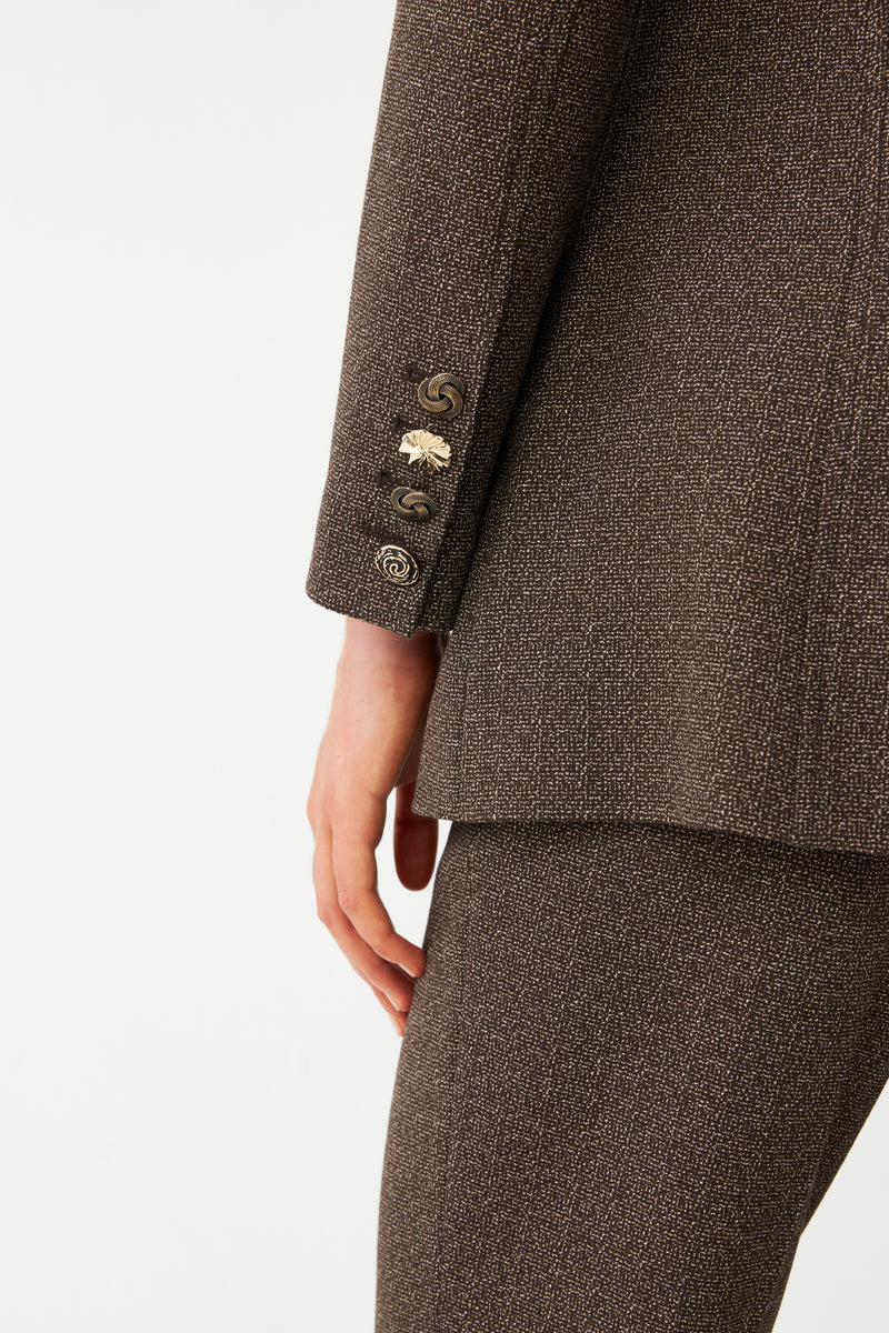 Düz Kesim Blazer Ceket KAHVERENGİ
