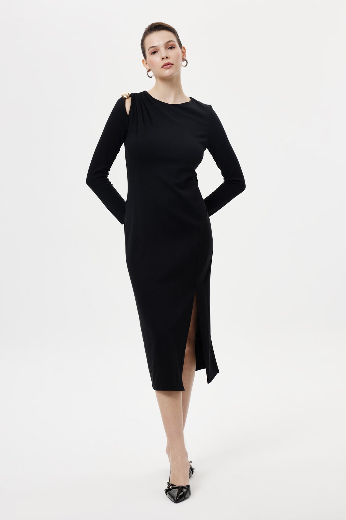 Staright-Fit Elbise SİYAH