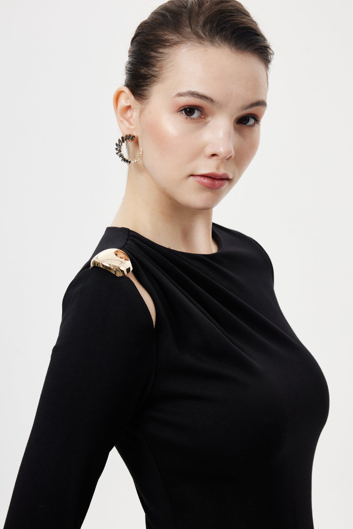 Staright-Fit Elbise SİYAH