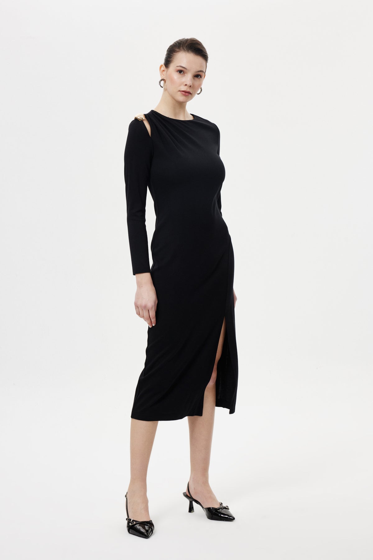 Staright-Fit Elbise SİYAH