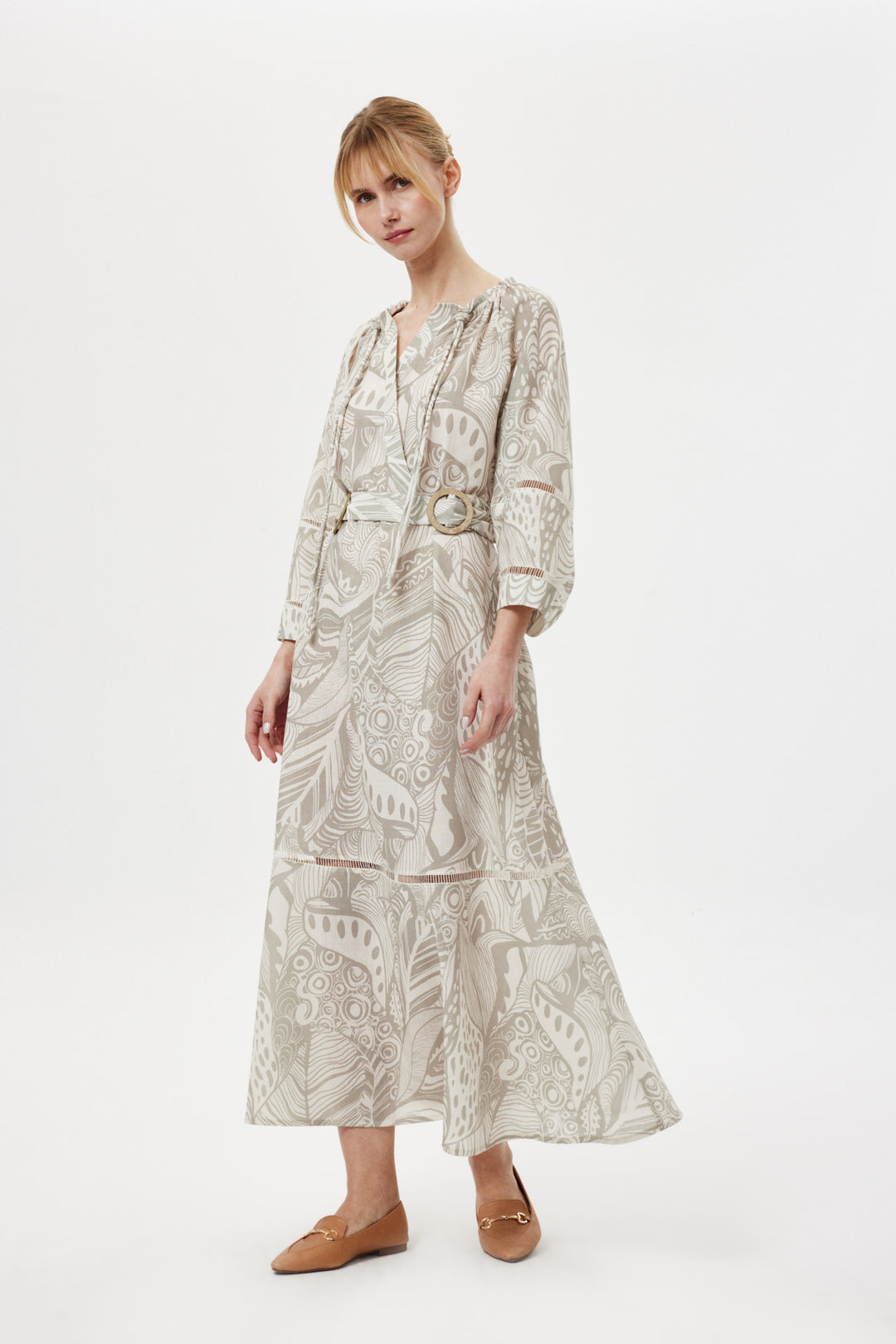 Bohemian Maxi Elbise YEŞİL