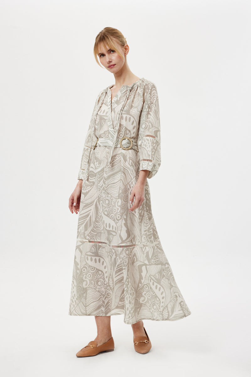 Bohemian Maxi Elbise YEŞİL