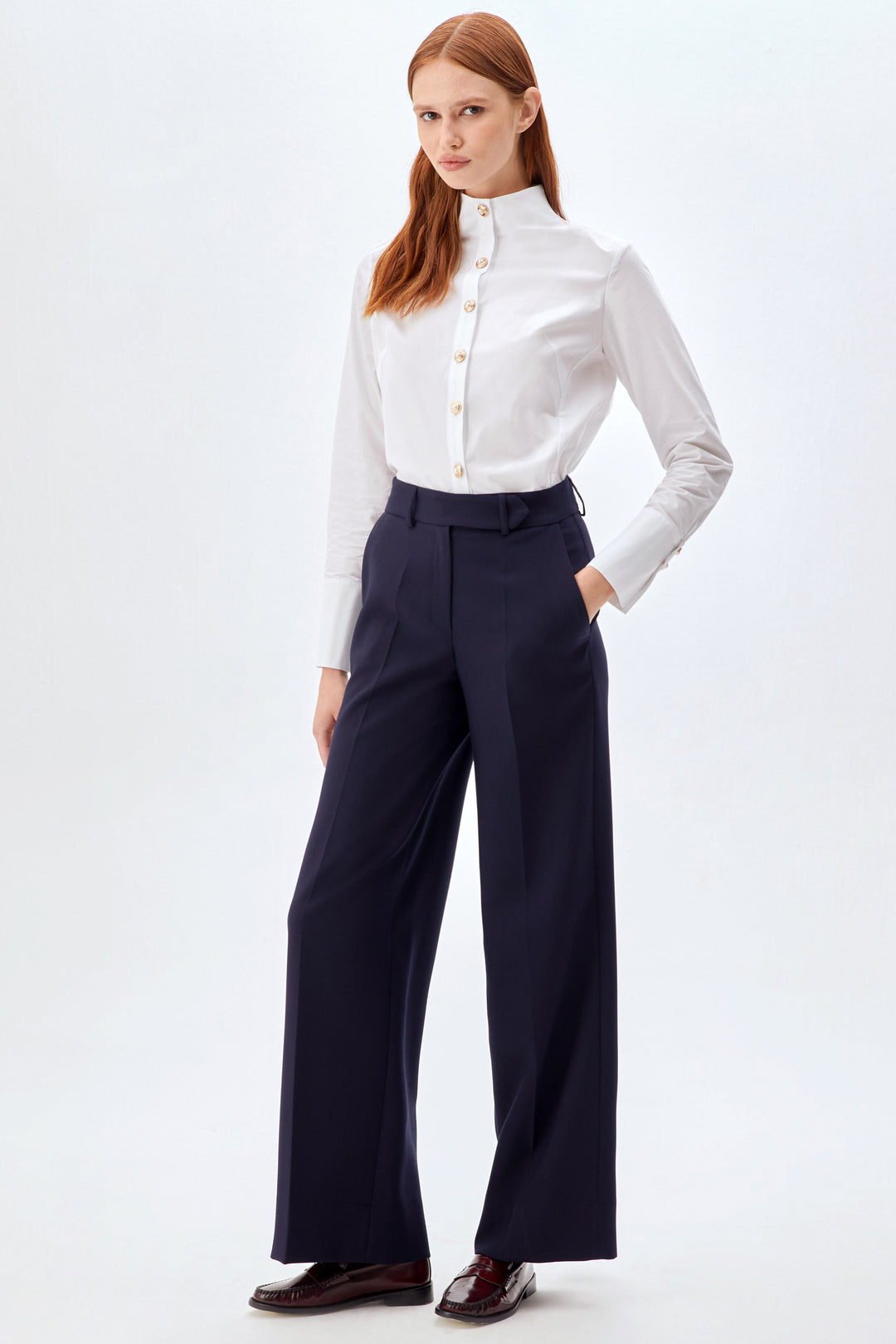 Geniş Paçalı Kadın Pantolon LACİVERT