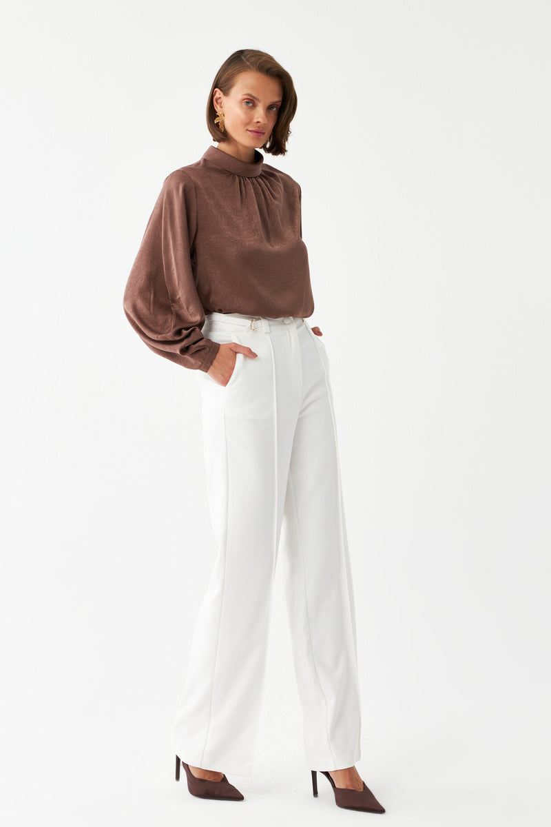 Yüksek Bel Geniş Paça Pantolon