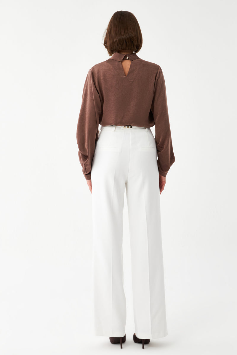 Yüksek Bel Geniş Paça Pantolon