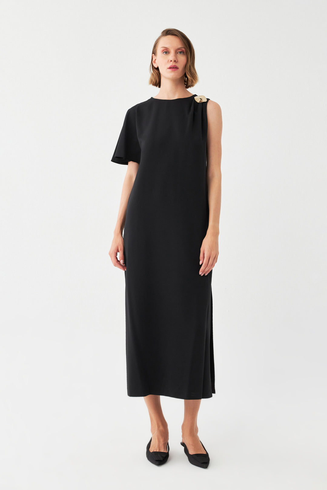 Tek Omuz Maxi Elbise