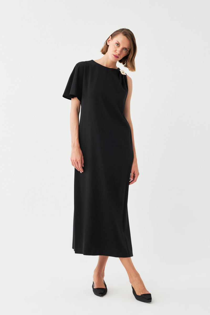 Tek Omuz Maxi Elbise