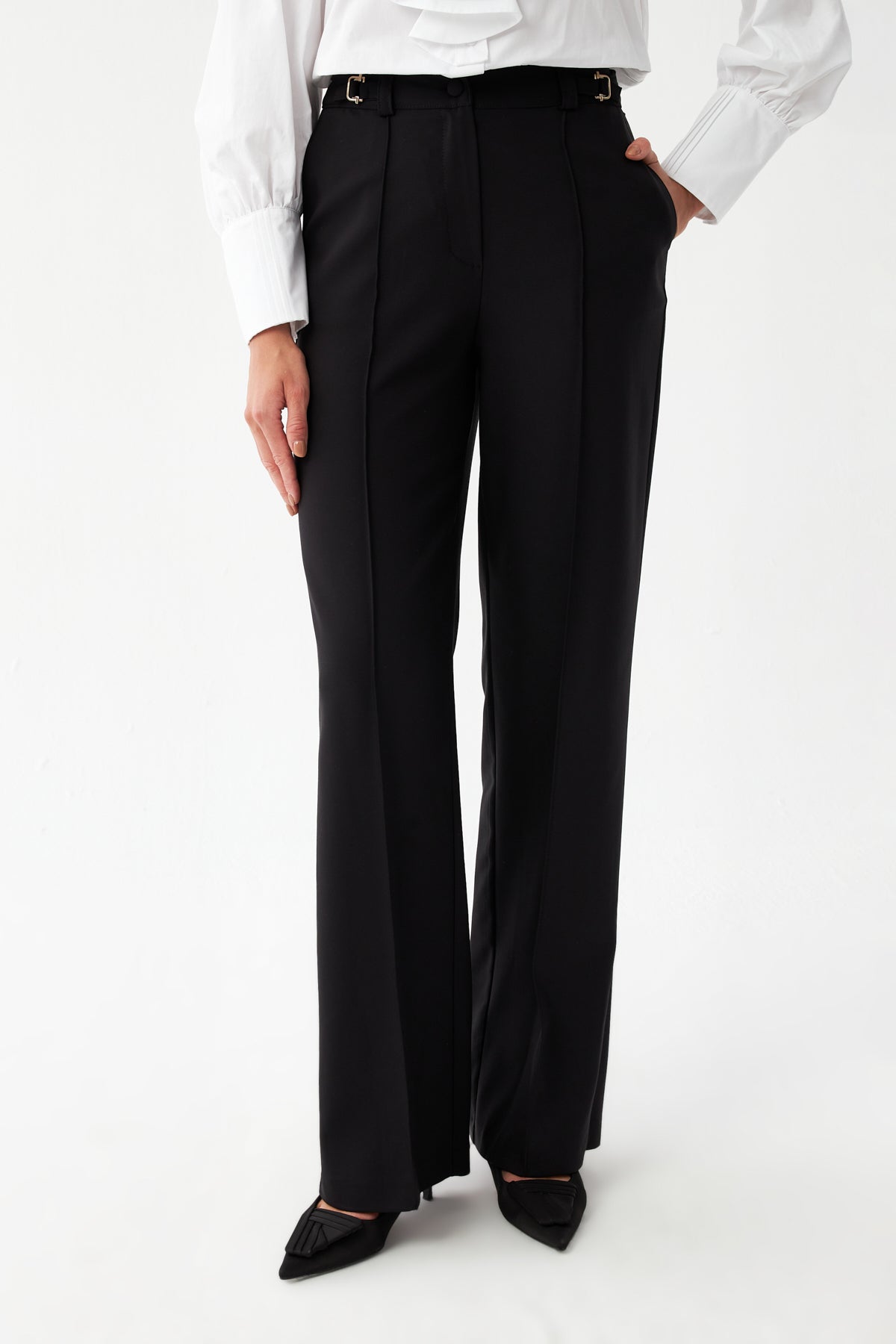 Yüksek Bel Geniş Paça Pantolon