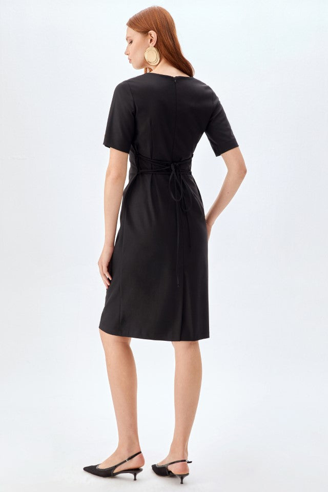 Kısa Kol Elbise SİYAH