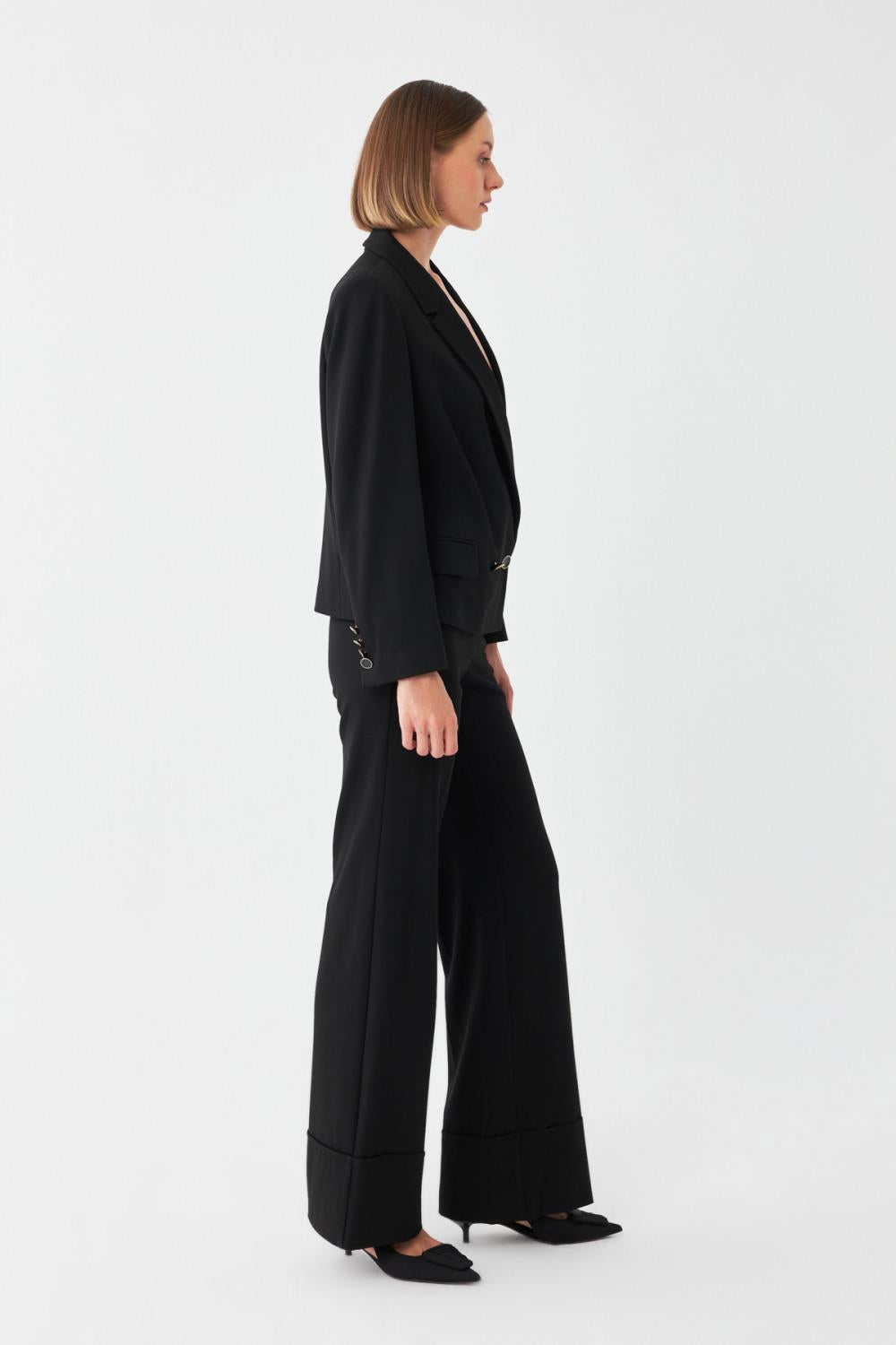 V Yaka Blazer Ceket