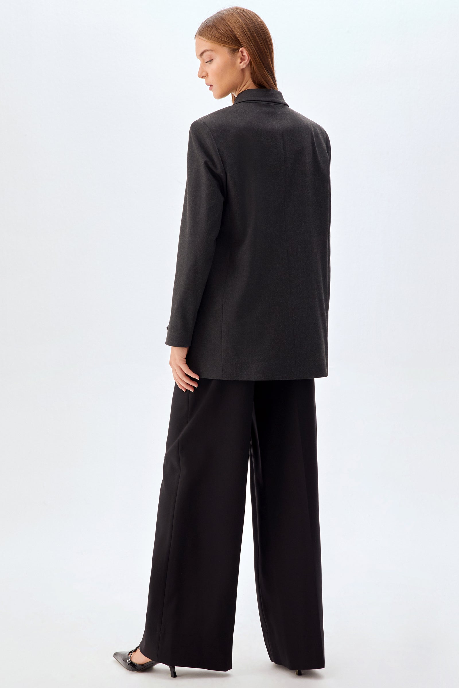 Düğme Mixli Blazer Ceket SİYAH