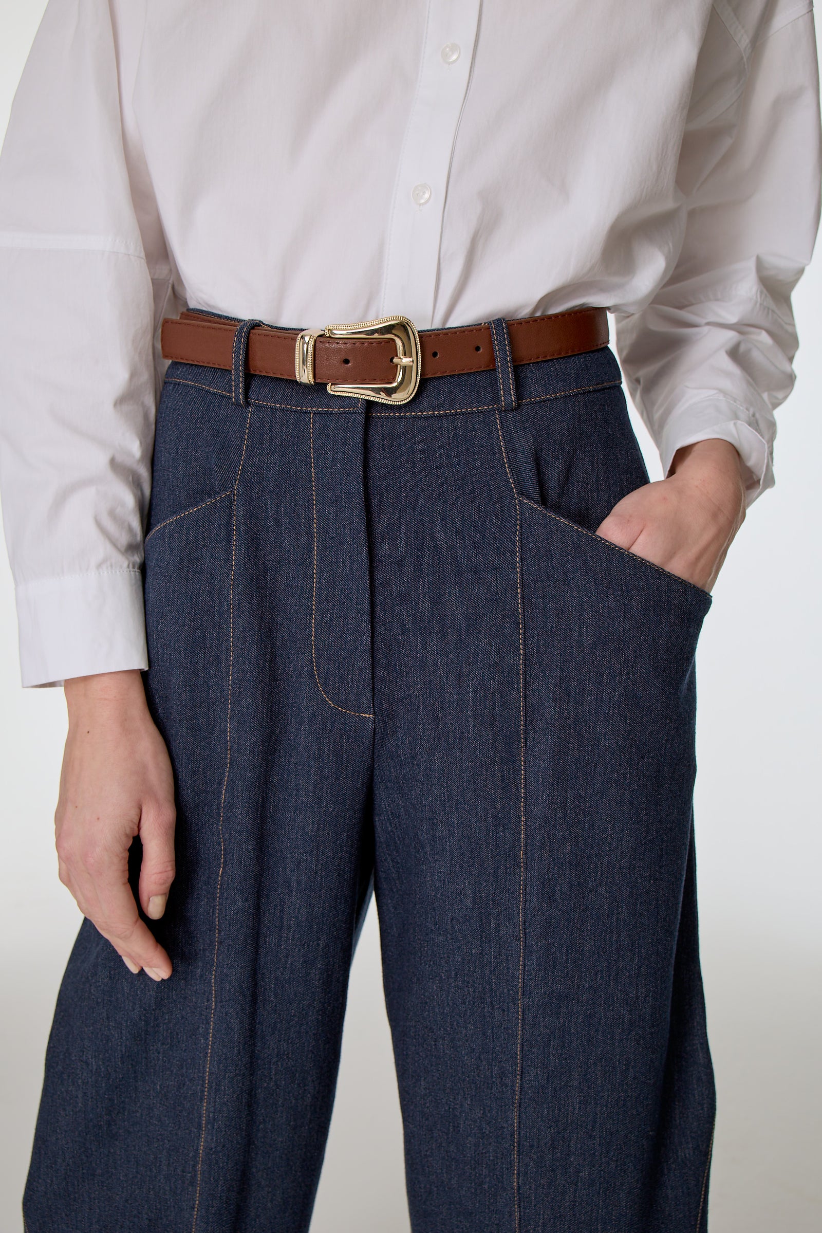 Denim Baggy Pantolon LACİVERT