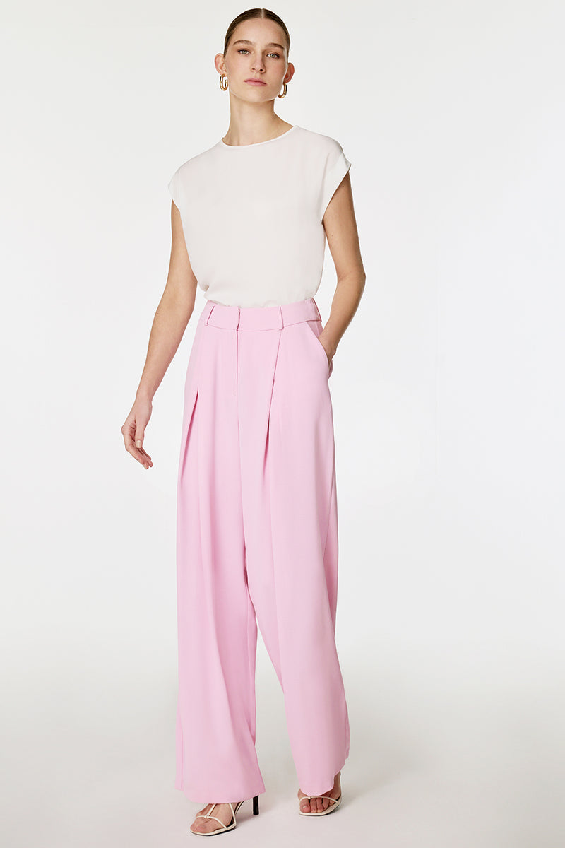 Önü Pilikaşeli Pantolon PEMBE
