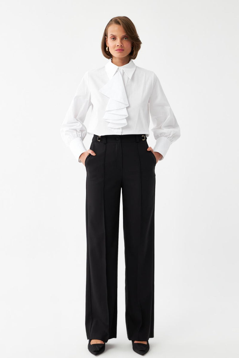 Yüksek Bel Geniş Paça Pantolon