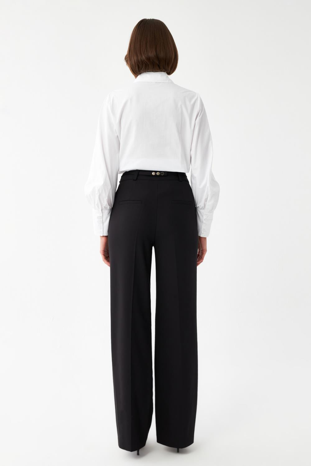 Yüksek Bel Geniş Paça Pantolon