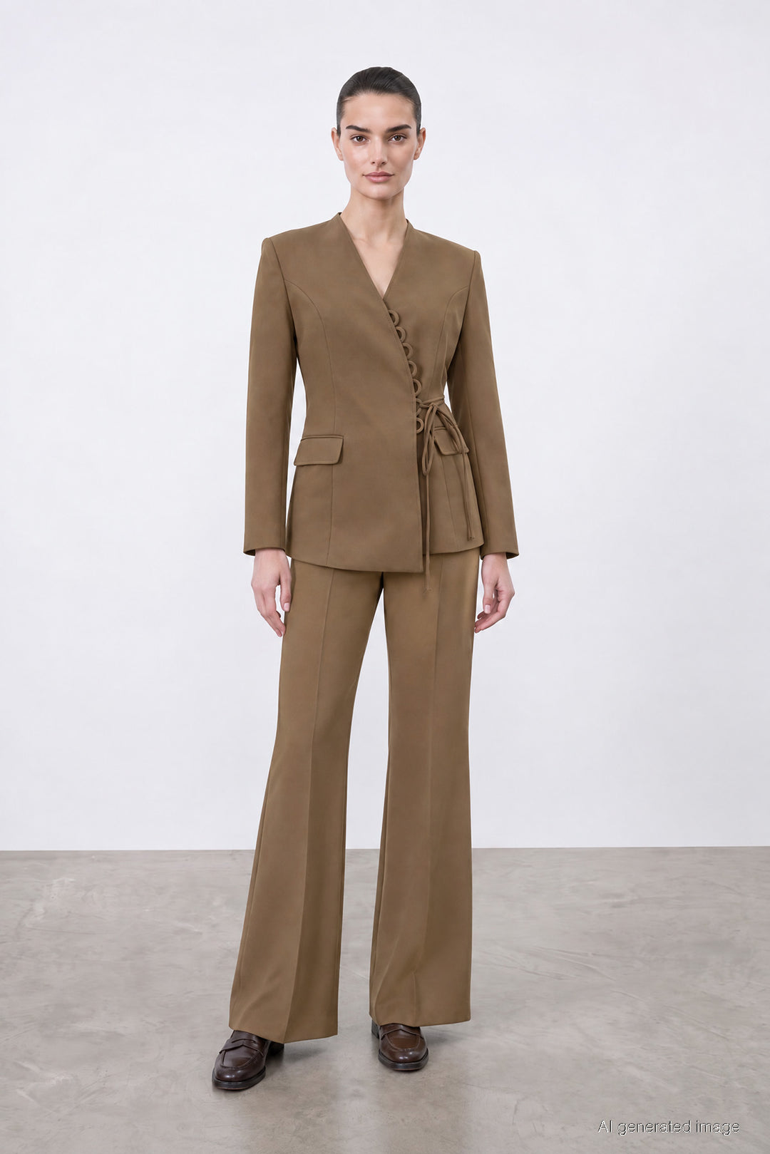 PANTOLONLU TAKIM CAMEL