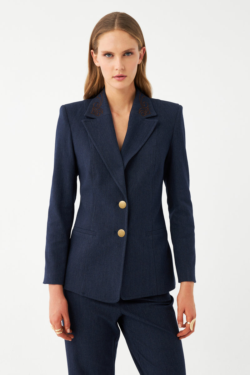 Şık-Ofis Blazer Ceket LACİVERT