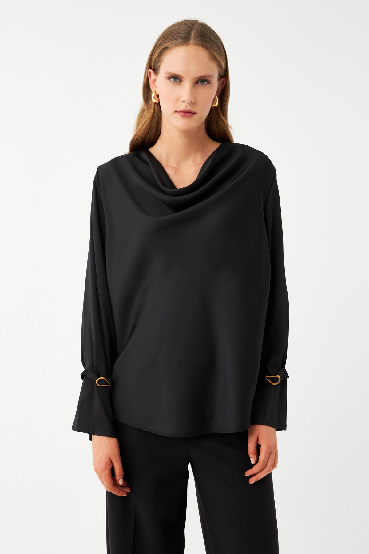 Drape Yaka Bluz