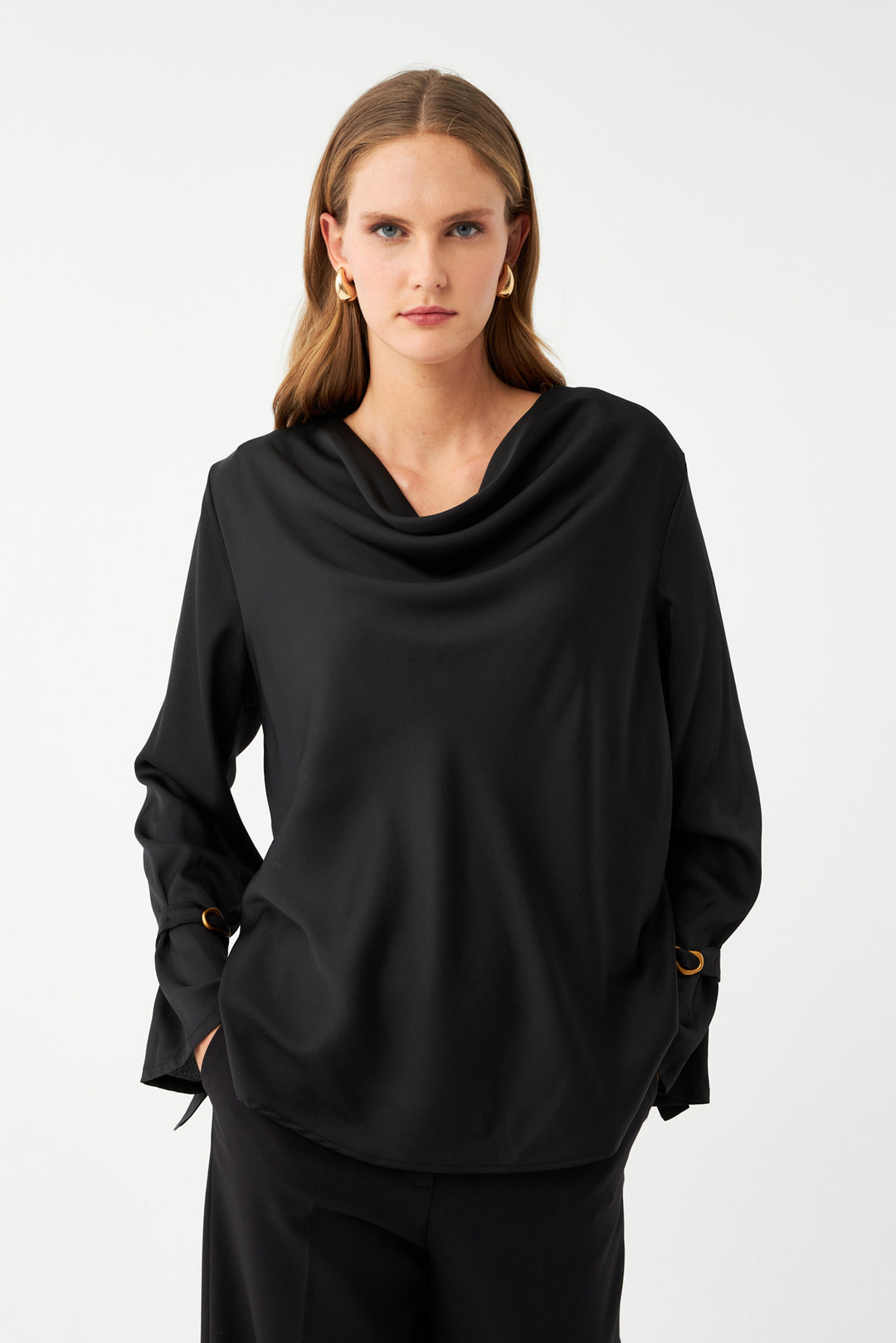 Drape Yaka Bluz