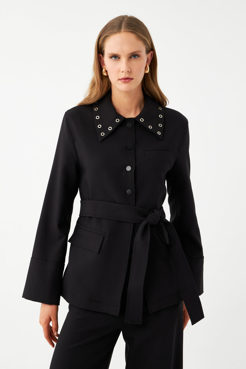 Kuşaklı Blazer Ceket