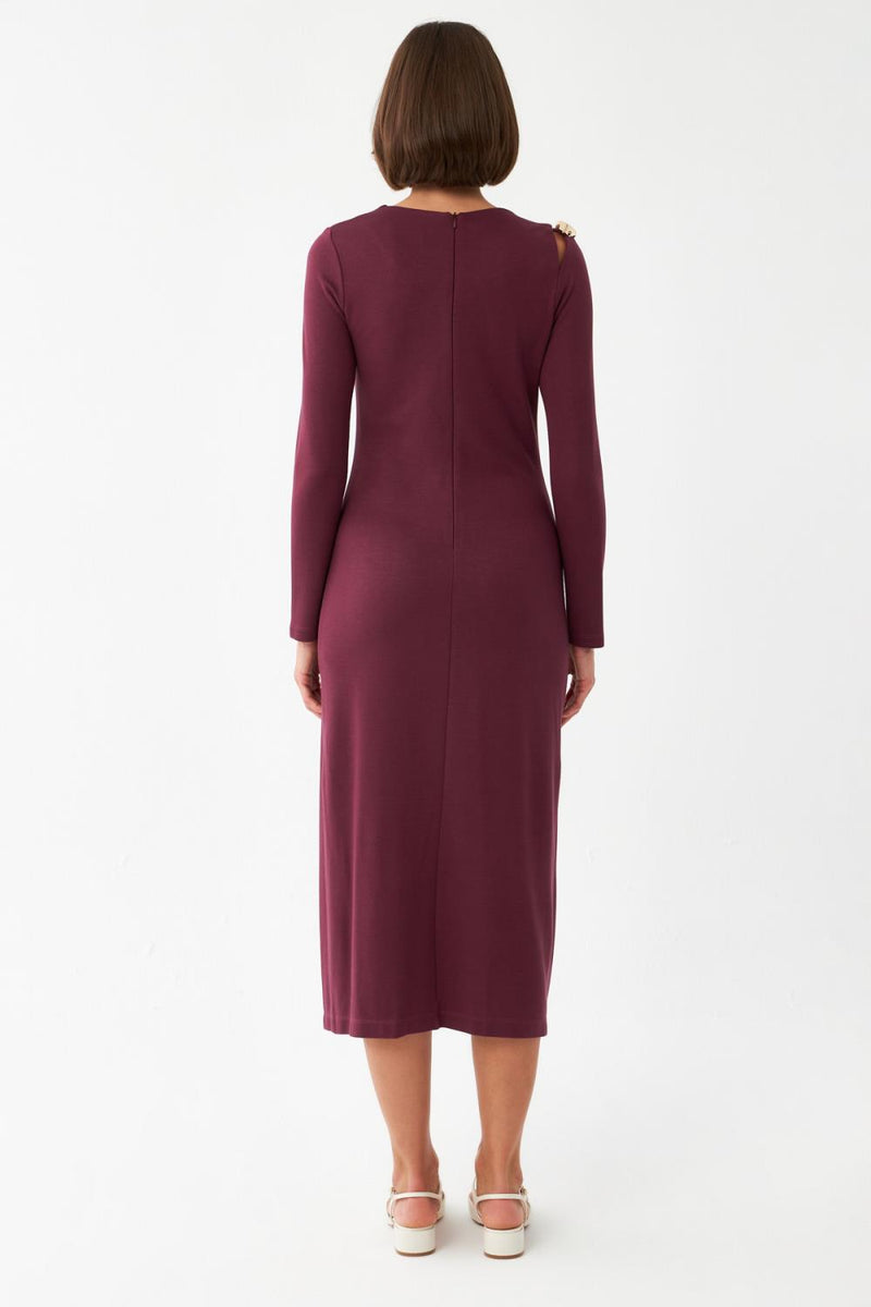 Straight-Fit Elbise BORDO