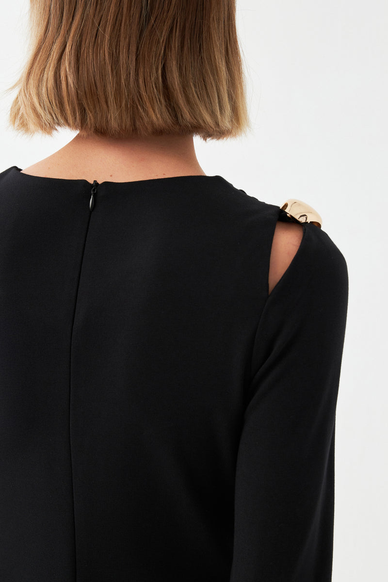 Straight-Fit Elbise SİYAH