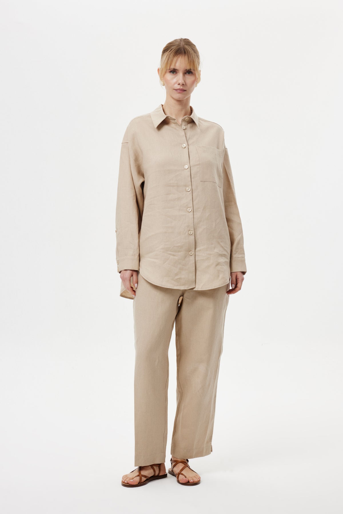 Regular-Fit Takım Bej