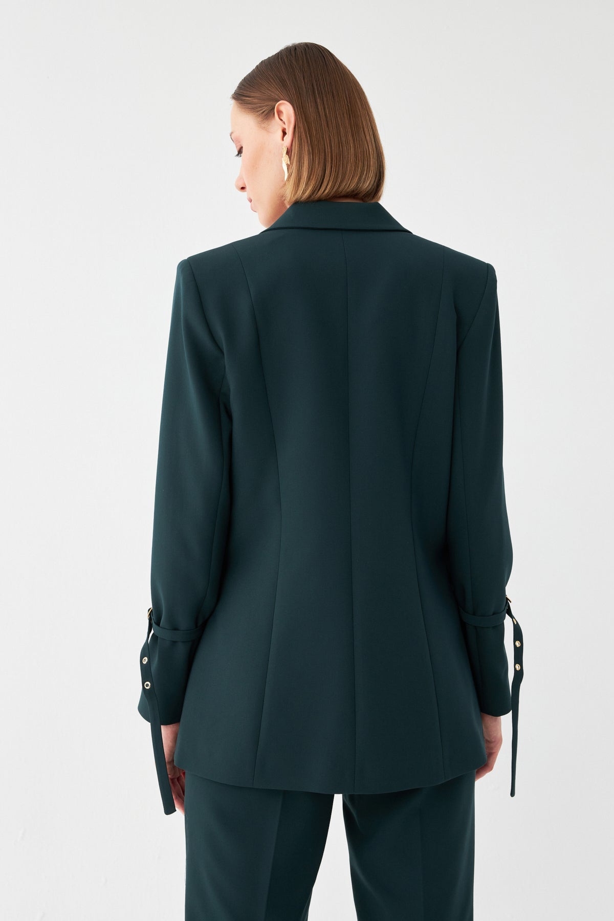 Tek Düğmeli Blazer Takım YEŞİL