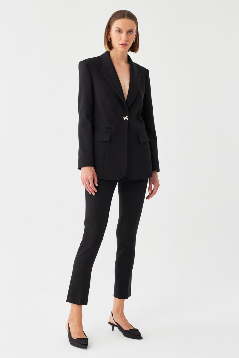 Tek Düğmeli Blazer Takım SİYAH