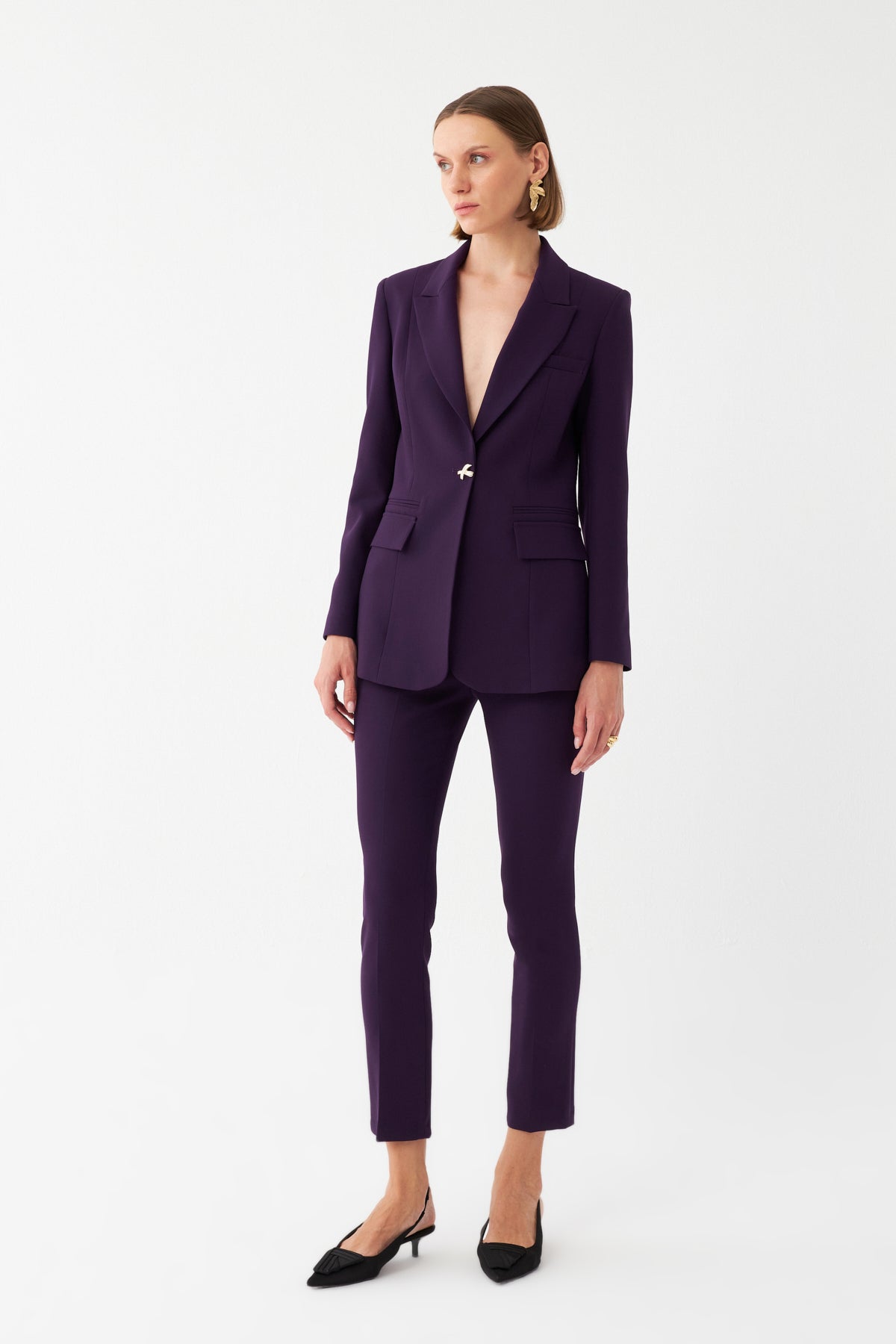 Tek Düğmeli Blazer Takım MOR