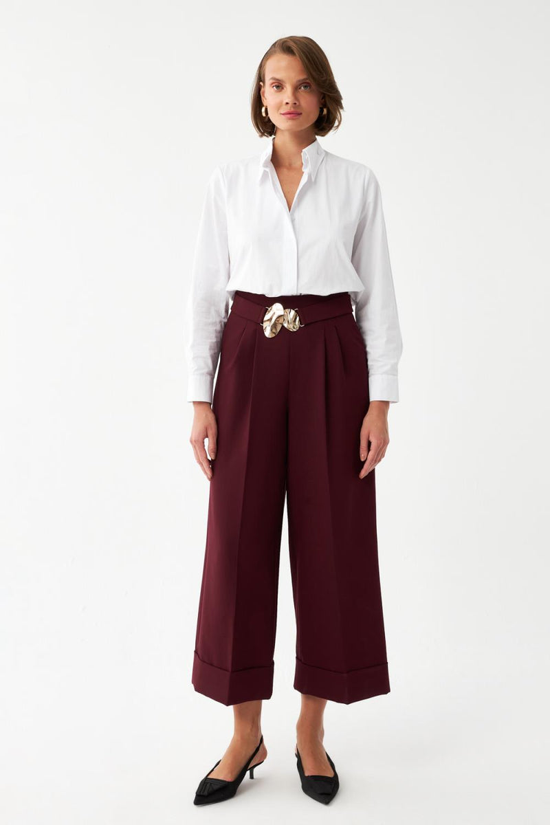 Tokalı Kısa Paça Pantolon