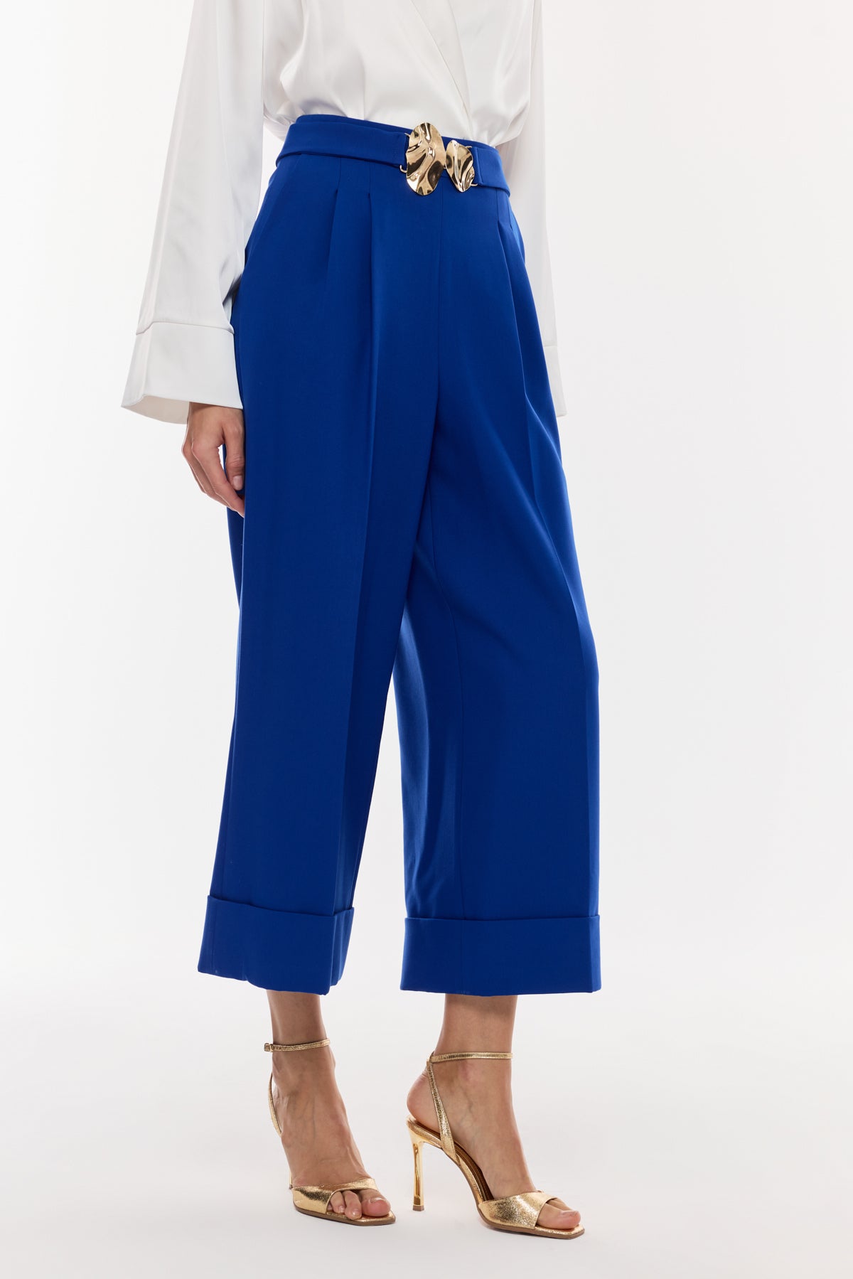 Tokalı Kısa Paça Pantolon SAKS