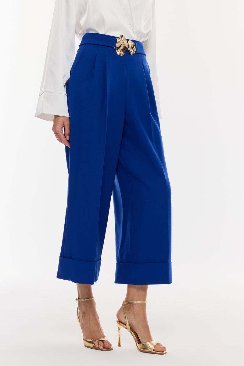 Tokalı Kısa Paça Pantolon SAKS